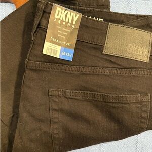DKNY Black Rinse Straight Fit Jeans